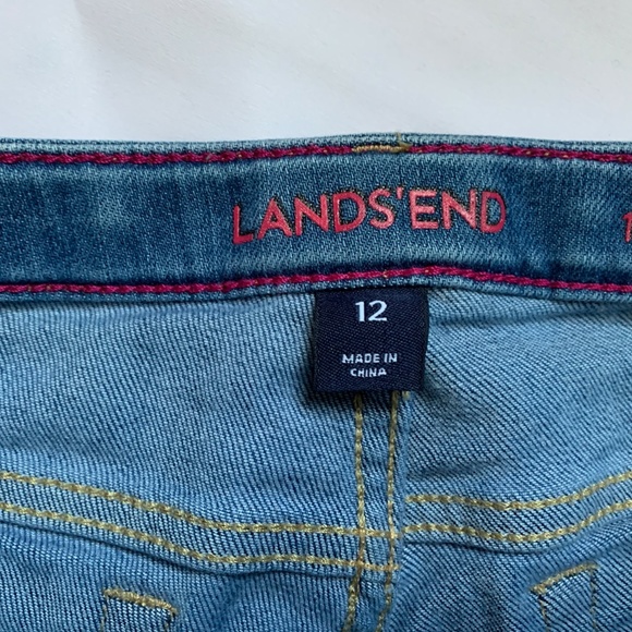 Lands End Girls Jean Shorts size 12 - Picture 2 of 2